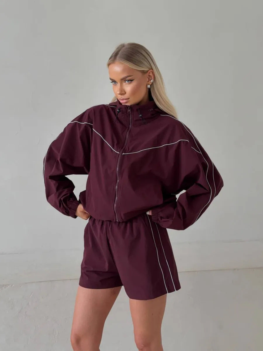 Damen Outdoor-Jacke mit kurzen Hosen Sportlich Norvielle