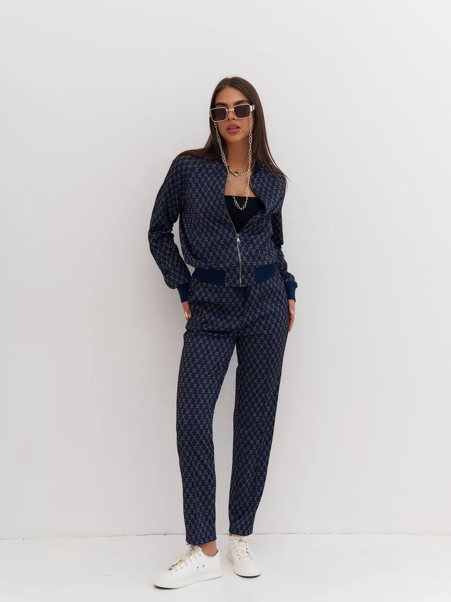 Damen Sportliches Loungewear-Set Kapuzenjacke Jogginghosen
