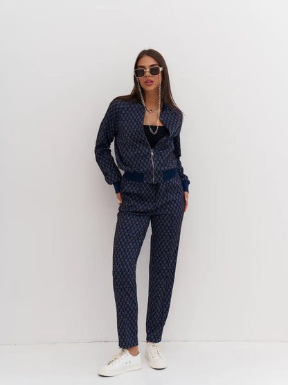 Damen Sportliches Loungewear-Set Kapuzenjacke Jogginghosen