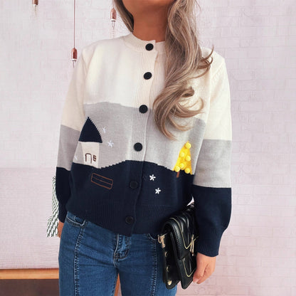Damen Strickjacke mit Applikationen Norvielle