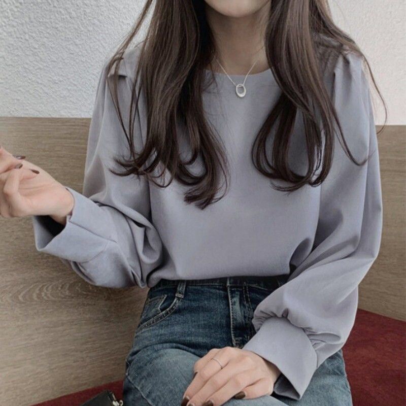 Damen Bluse Puffärmel Vielseitiger Schnitt