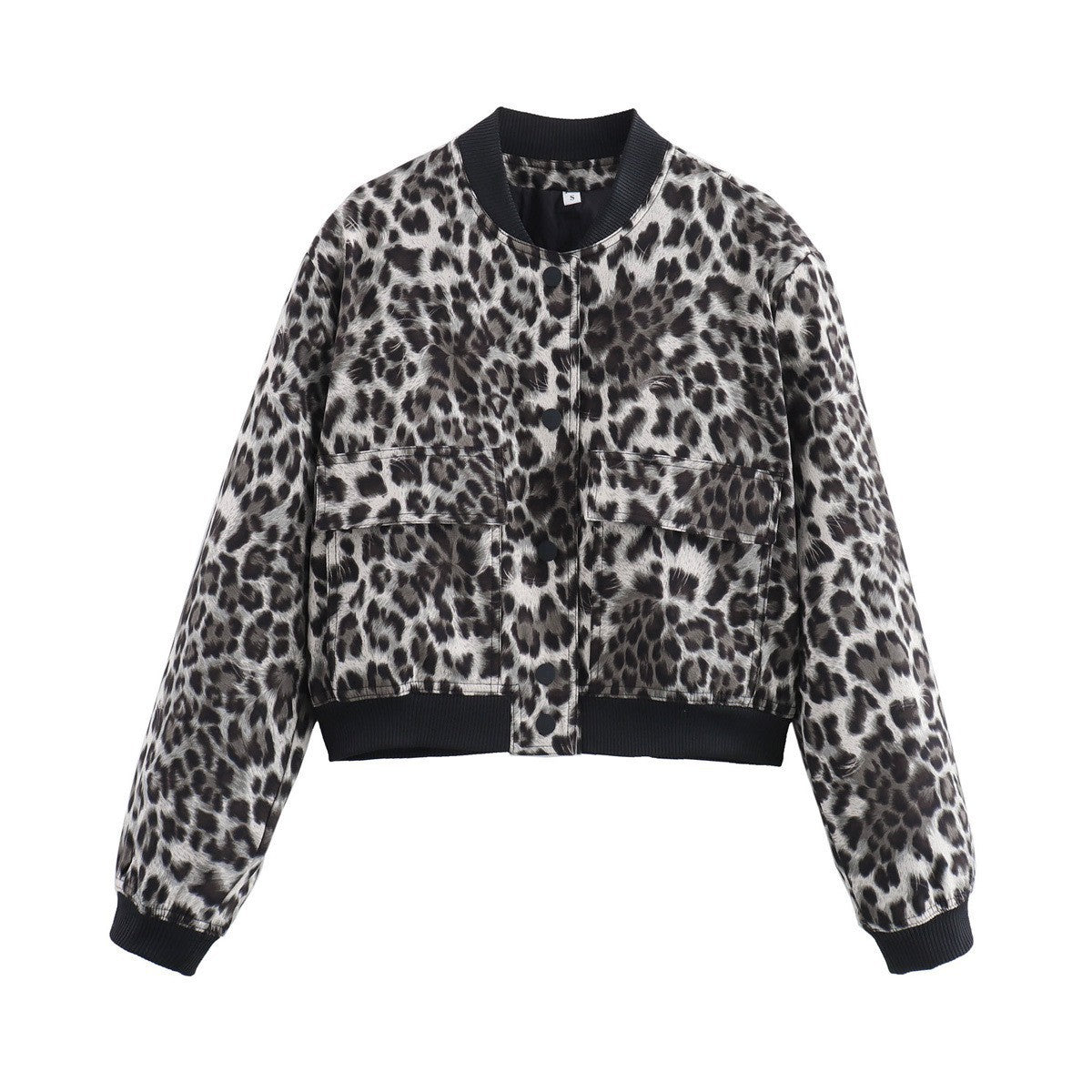 Damen Kurzjacke Taschen Modern Cropped Look