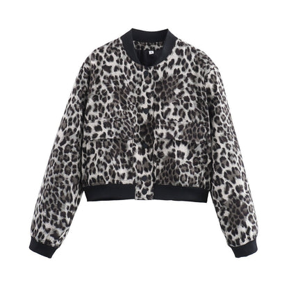 Damen Kurzjacke Taschen Modern Cropped Look