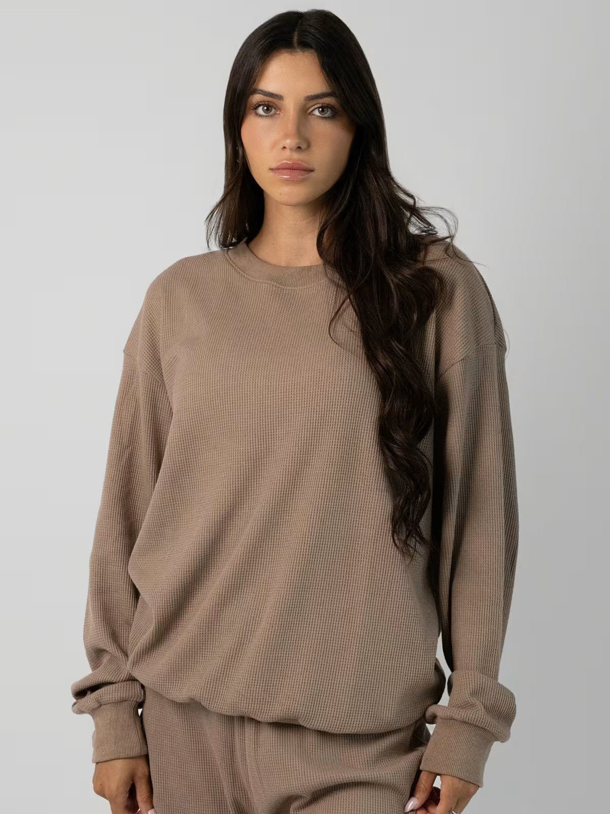 Damen Freizeit-Set Waffelstruktur Bequem Norvielle