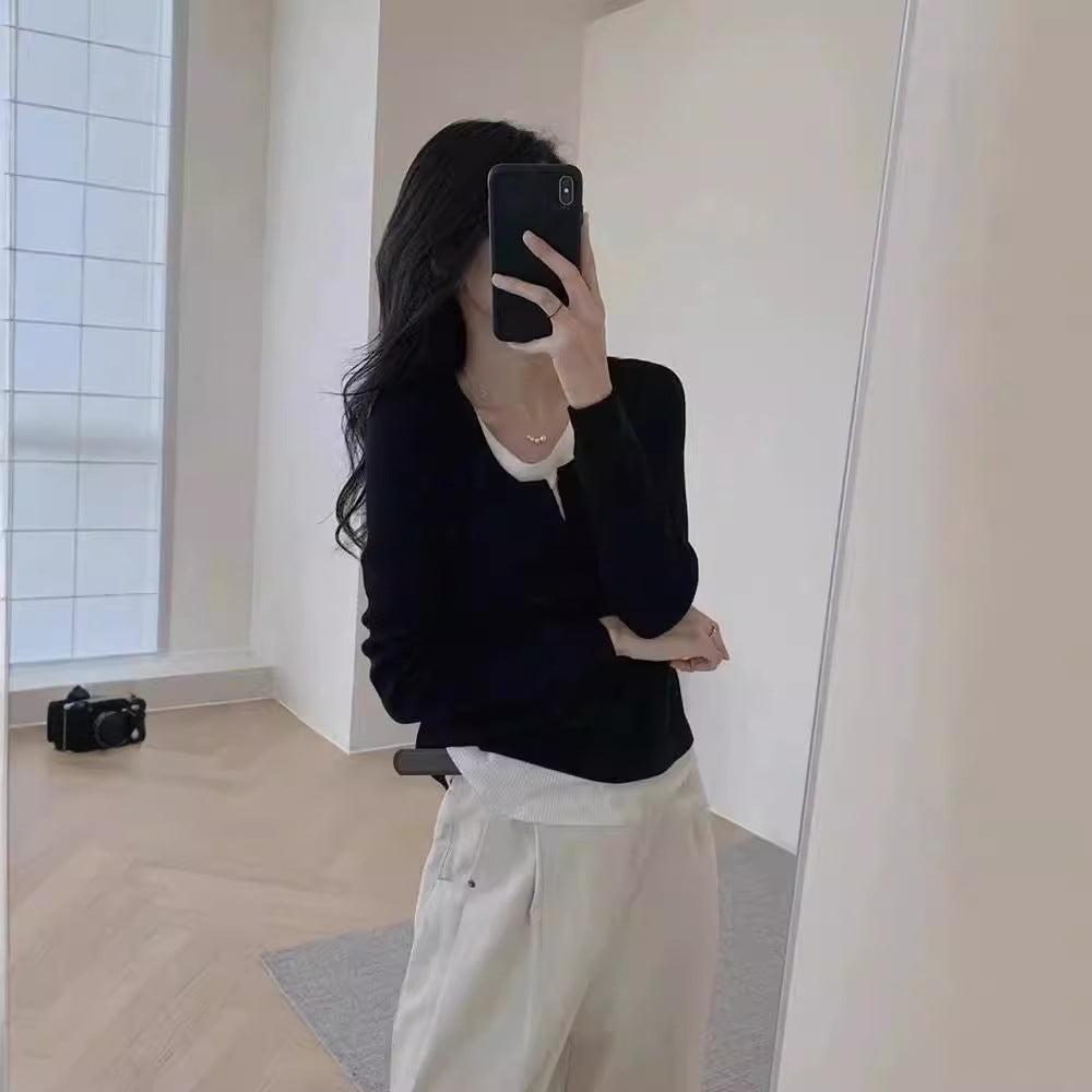 Damen Feinstrickpullover V-Ausschnitt Raglanärmel Norvielle