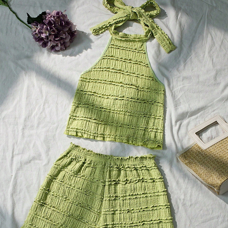 Damen Two-Piece Set Strukturiertes Material Luftig Norvielle