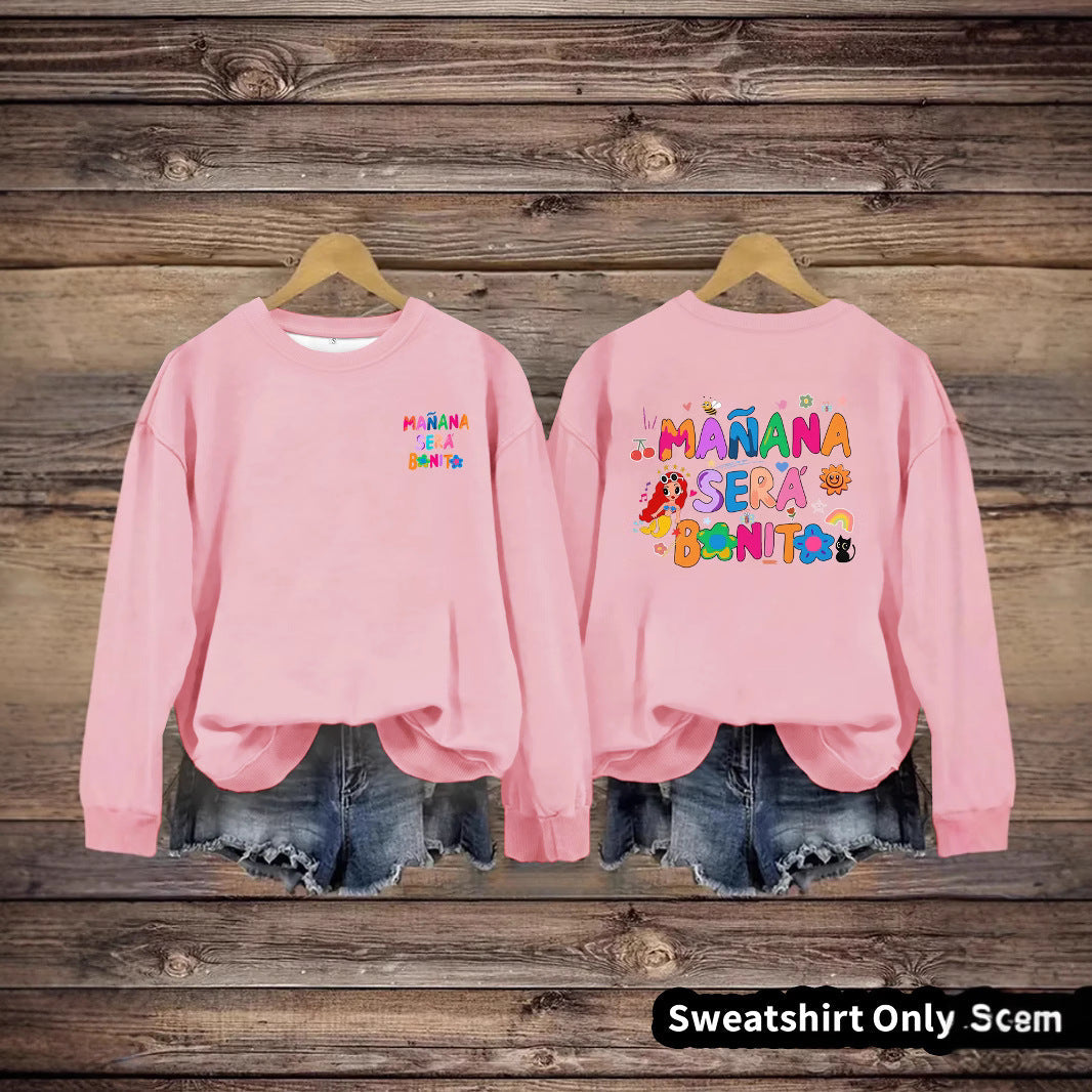 Damen Sweatshirt Verspielter Aufdruck Lässiger Schnitt Norvielle