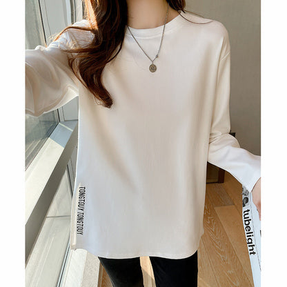 Damen Langarmshirt Rundhalsausschnitt Modern Leicht Norvielle