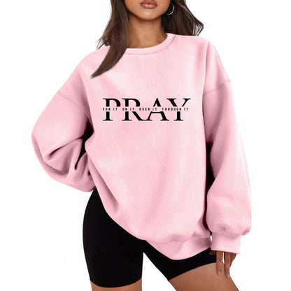 Damen Oversized Sweatshirt mit Aufdruck Norvielle