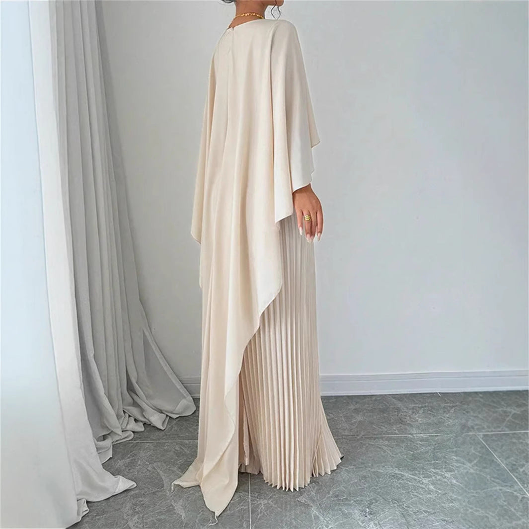Damen Langkleid Plisseefalten