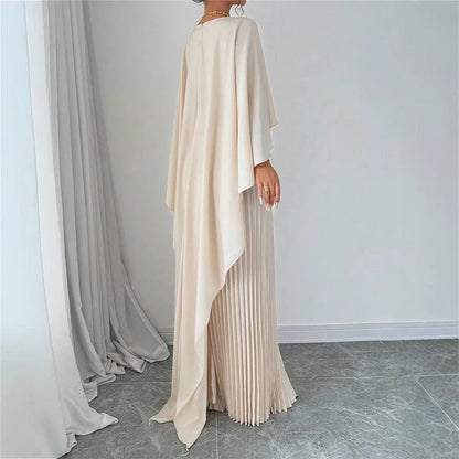 Damen Langkleid Plisseefalten