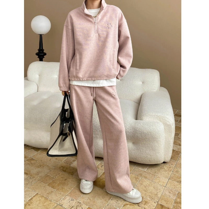 Damen Kapuzenpullover Hoher Kragen Elegante Passform Norvielle