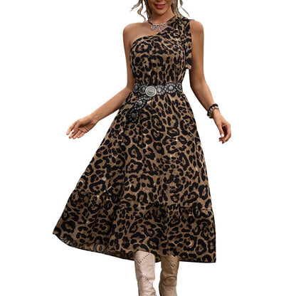Damen Maxikleid Asymmetrischer Träger Elegante Raffung Norvielle