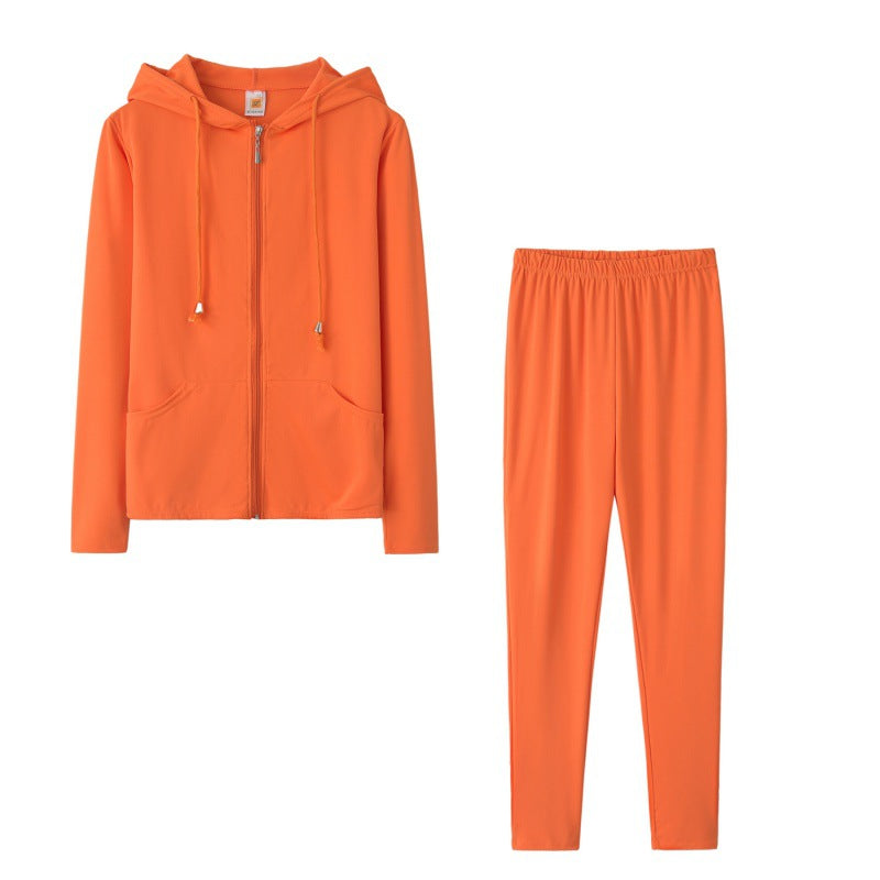Damen Sport-Zweiteiler-Set Kapuzenjacke und Hose Norvielle