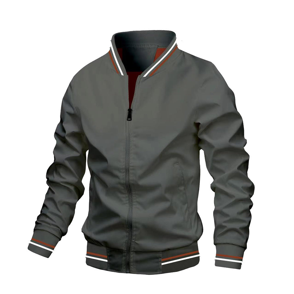 Leichte Bomberjacke Stehkragen Freizeitjacke