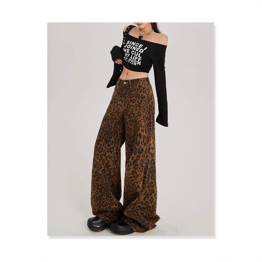 Damen Leoparden-Hosen Weite Norvielle