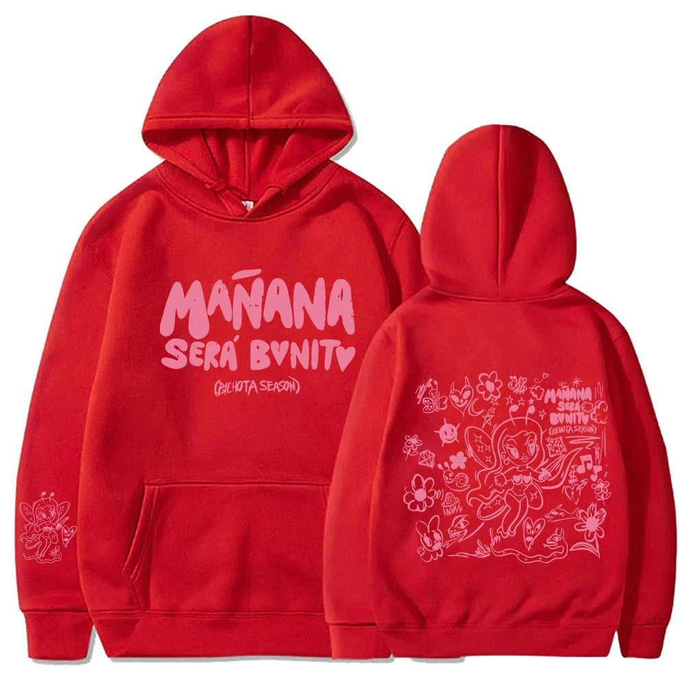 Damen Hoodie Kreativer Druck Kängurutasche