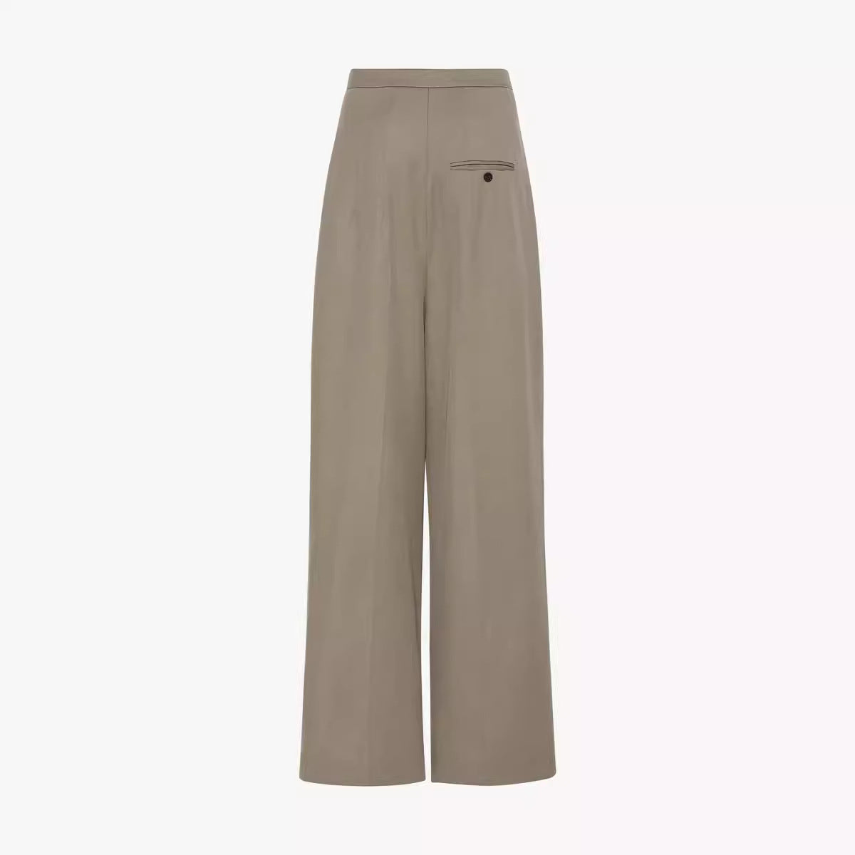 Damen Hochbundhose aus Baumwolle mit klassischen Falten