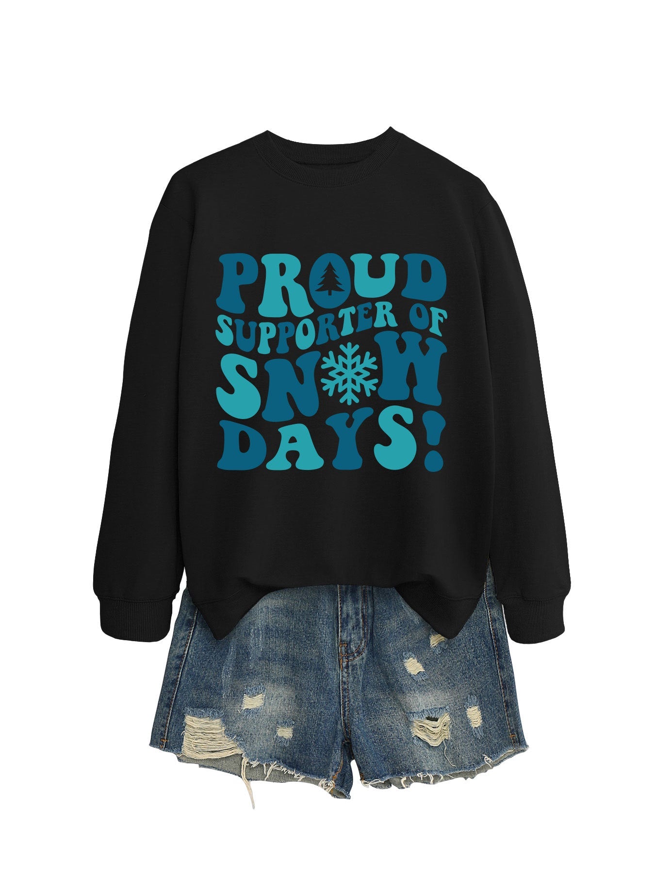 Damen Sweatshirt Kreativer Aufdruck Lässiger Schnitt Norvielle