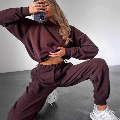 Damen Fleece-Jumpsuit mit Kapuze Elastischer Bund Schwarz Norvielle - Norvielle