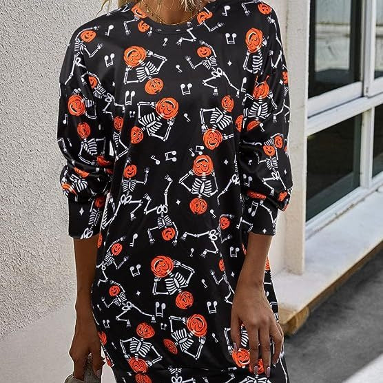 Damen Langarmshirt Herbstlich Motiv Norvielle - Norvielle