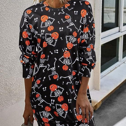 Damen Langarmshirt Herbstlich Motiv Norvielle - Norvielle