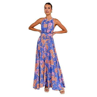 Damen Maxikleid mit Blumenmuster Racerback