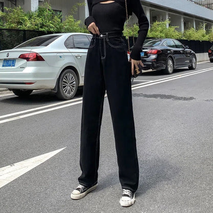 Damen Weite Jeans Hochgeschnitten Norvielle - Norvielle