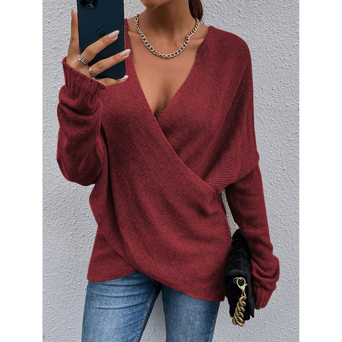 Damen Pullover V-Ausschnitt Norvielle
