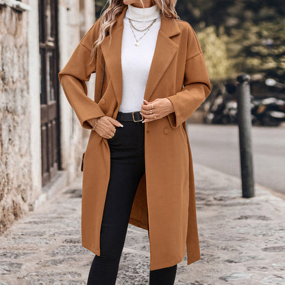 Damen Trenchcoat Taillierbarer Gürtel Moderner Schnitt Norvielle