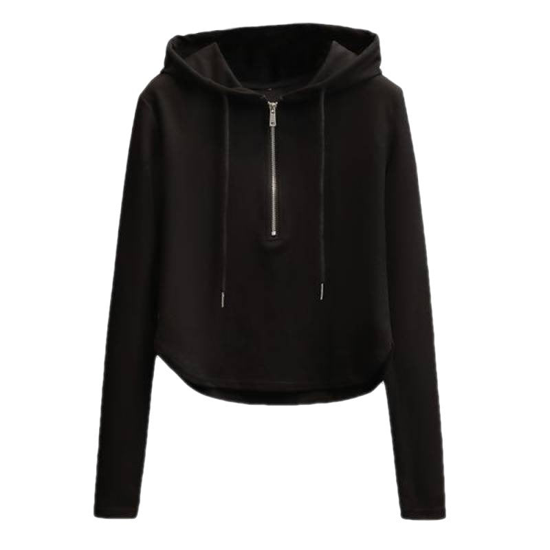 Damen Crop-Hoodie mit Reißverschluss Norvielle