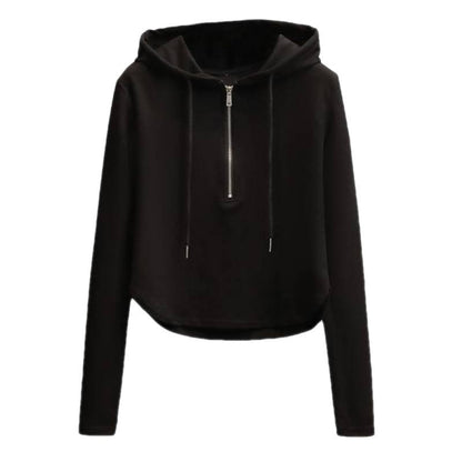 Damen Crop-Hoodie mit Reißverschluss Norvielle