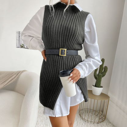 Damen Strickkleid Tailliert Modern Norvielle