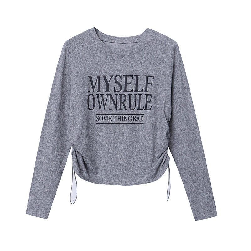 Damen Langarm T-Shirt Lässig Weiß Norvielle