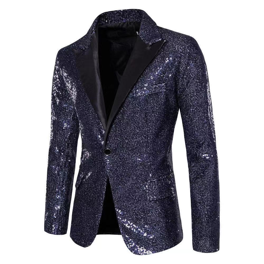 Herren Blazer Pailletten Elegant Dekorativ