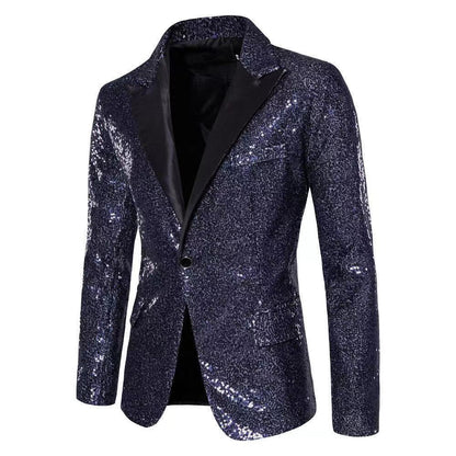 Herren Blazer Pailletten Elegant Dekorativ