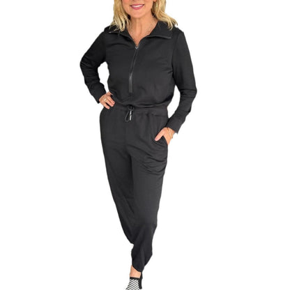 Damen Jumpsuit mit Stehkragen und Taschen Norvielle