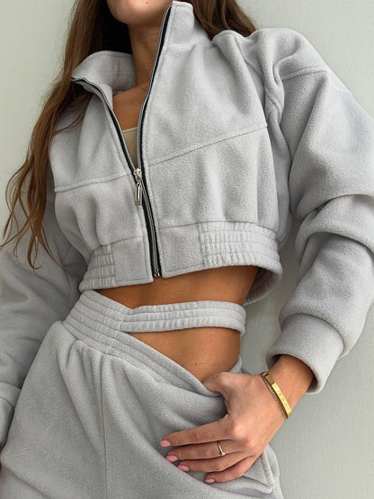 Damen Fleece Freizeitanzug Hochwertig Norvielle