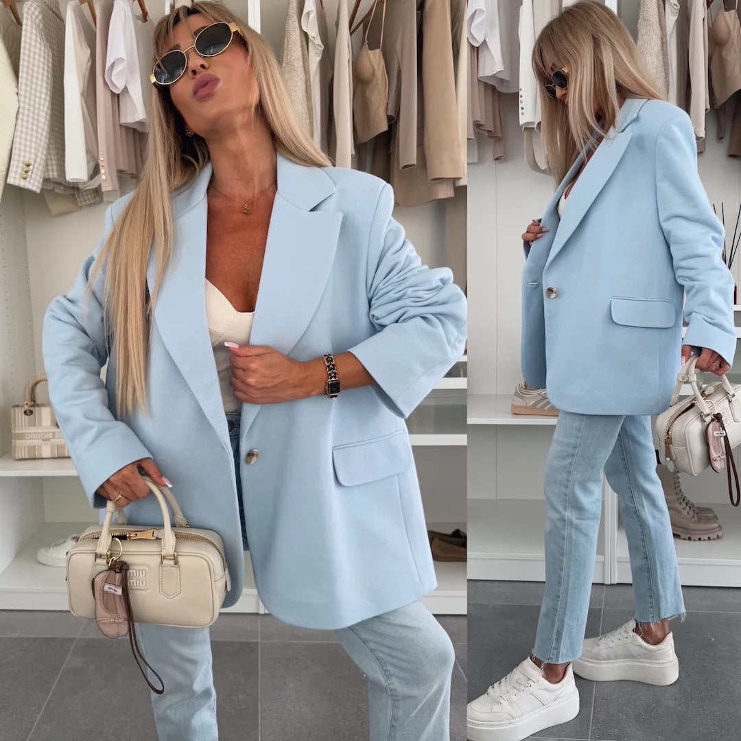 Damen Oversized Blazer mit Taschen und modischem Schnitt