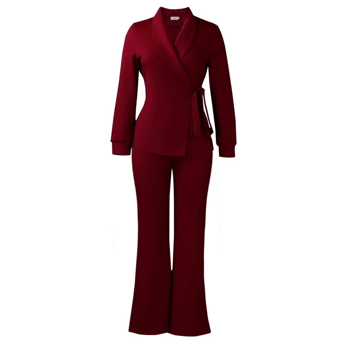 Damen Blazer-Set Weites Bein Modischer Gürtel