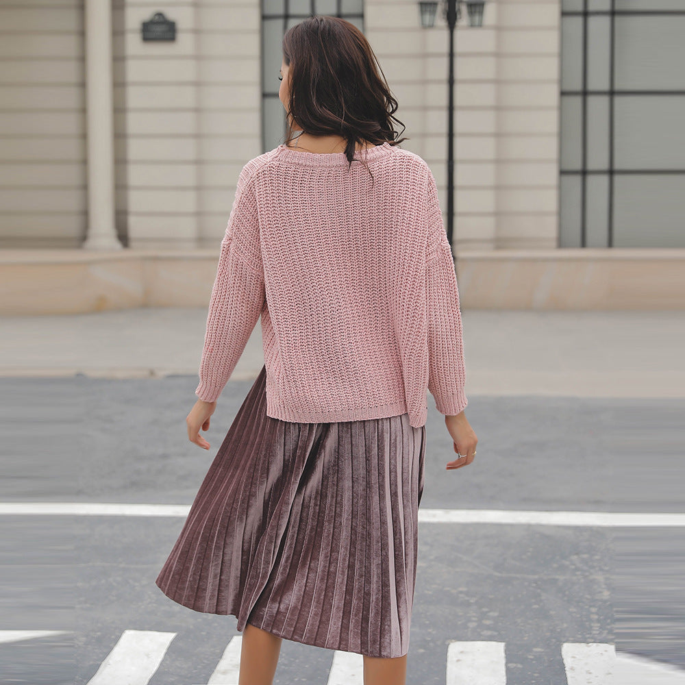Damen Strickpullover Lässig Modisches Strickmuster