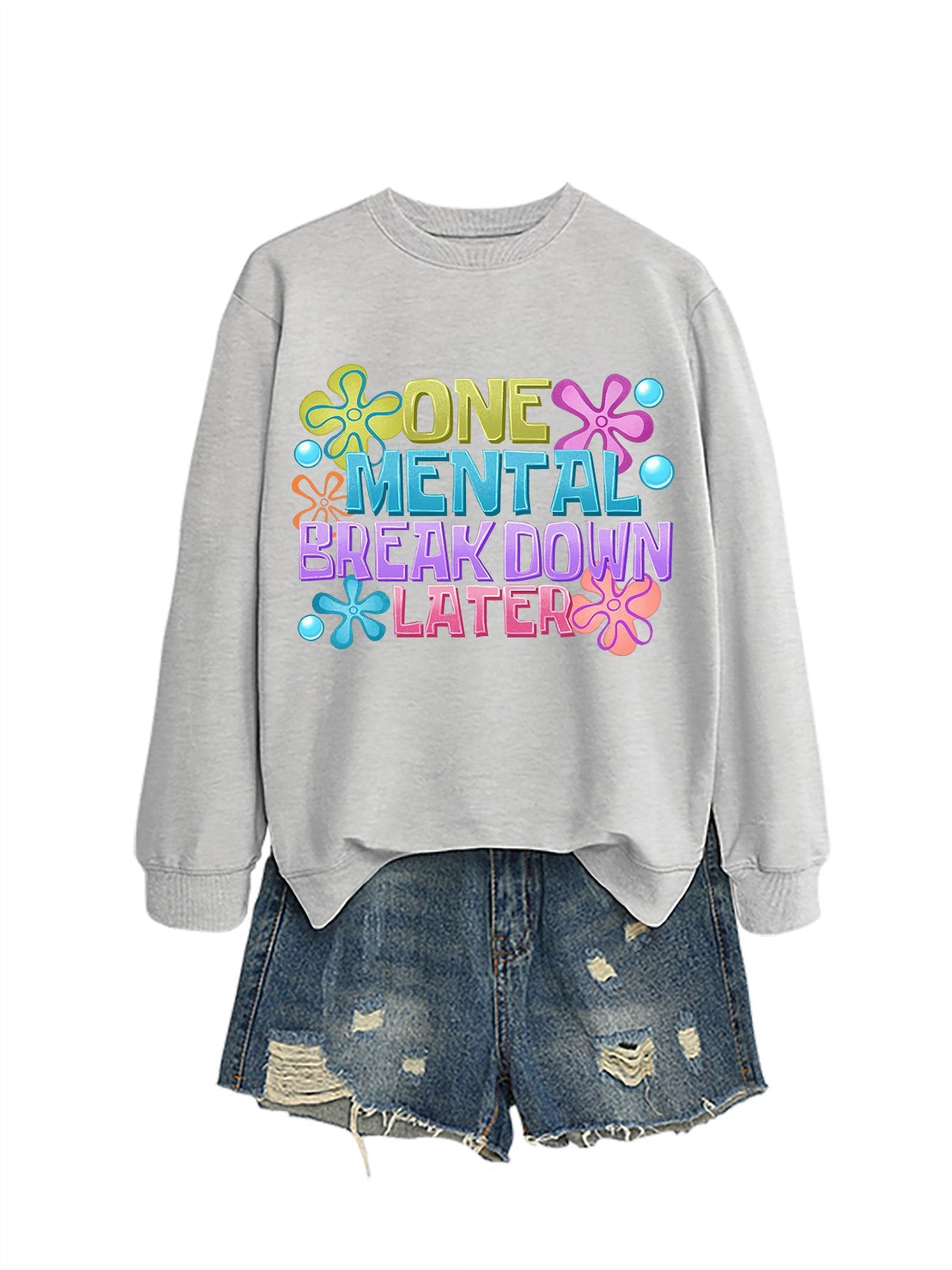 Damen Sweatshirt Kreativer Aufdruck Norvielle