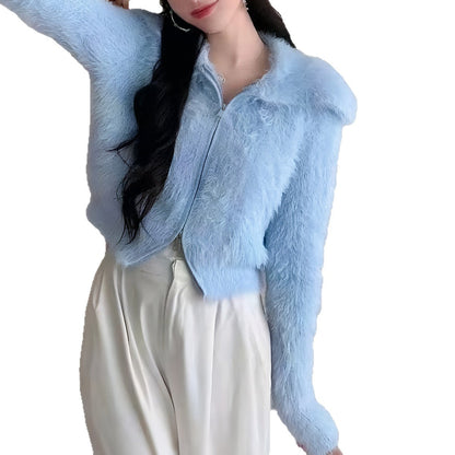 Damen Kurzjacke Flauschig Norvielle