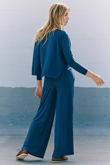 Damen Twinset Weites Oberteil und Hose Norvielle