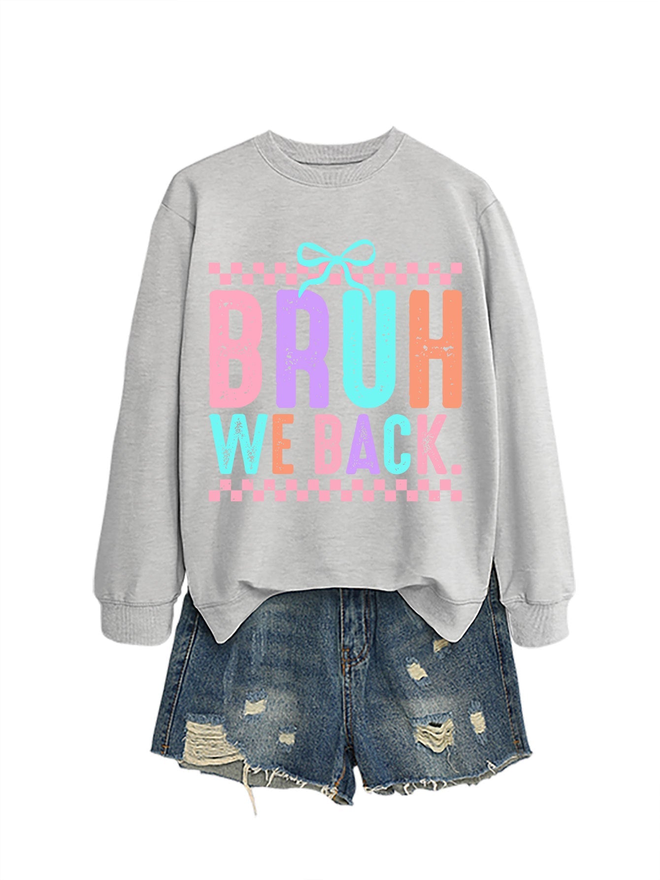 Damen Sweatshirt Bequem Fröhlicher Druck Norvielle