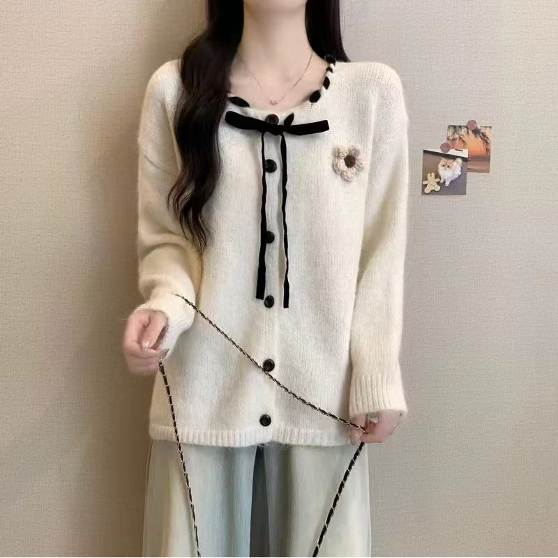 Damen Cardigan Kuschelig Modischer Kragen Norvielle