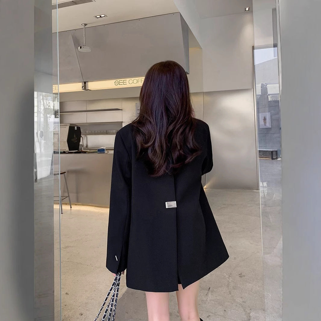 Damen Oversize Blazer Elegant Schnitt Dekorativ