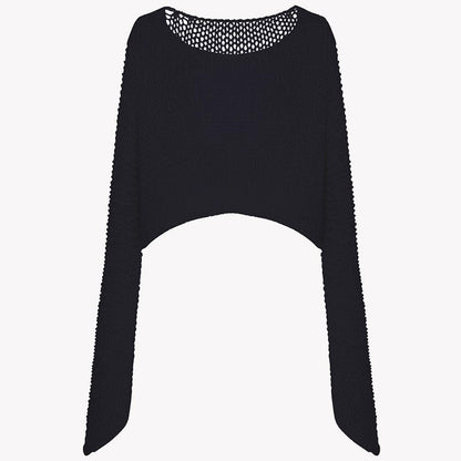 Damen Cropped Strickpullover Weite Passform Norvielle