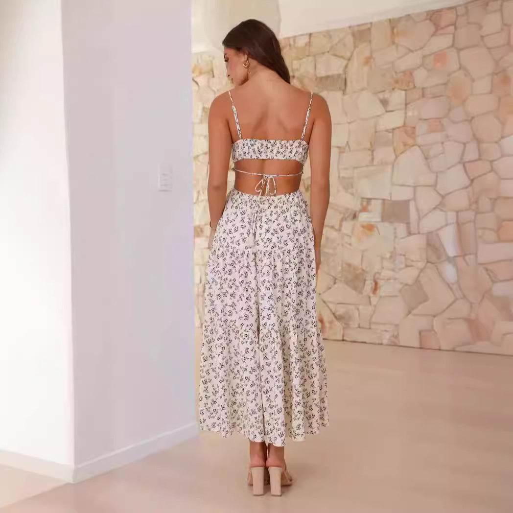 Damen Maxi-Kleid mit Raffung Spitzenakzente Norvielle