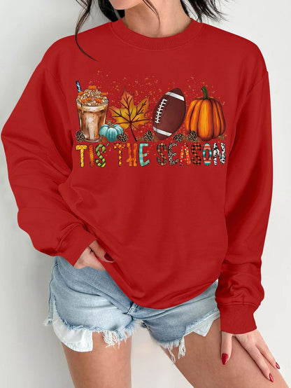 Damen Sweatshirt Herbstlich Motiv Lässiger Schnitt Norvielle